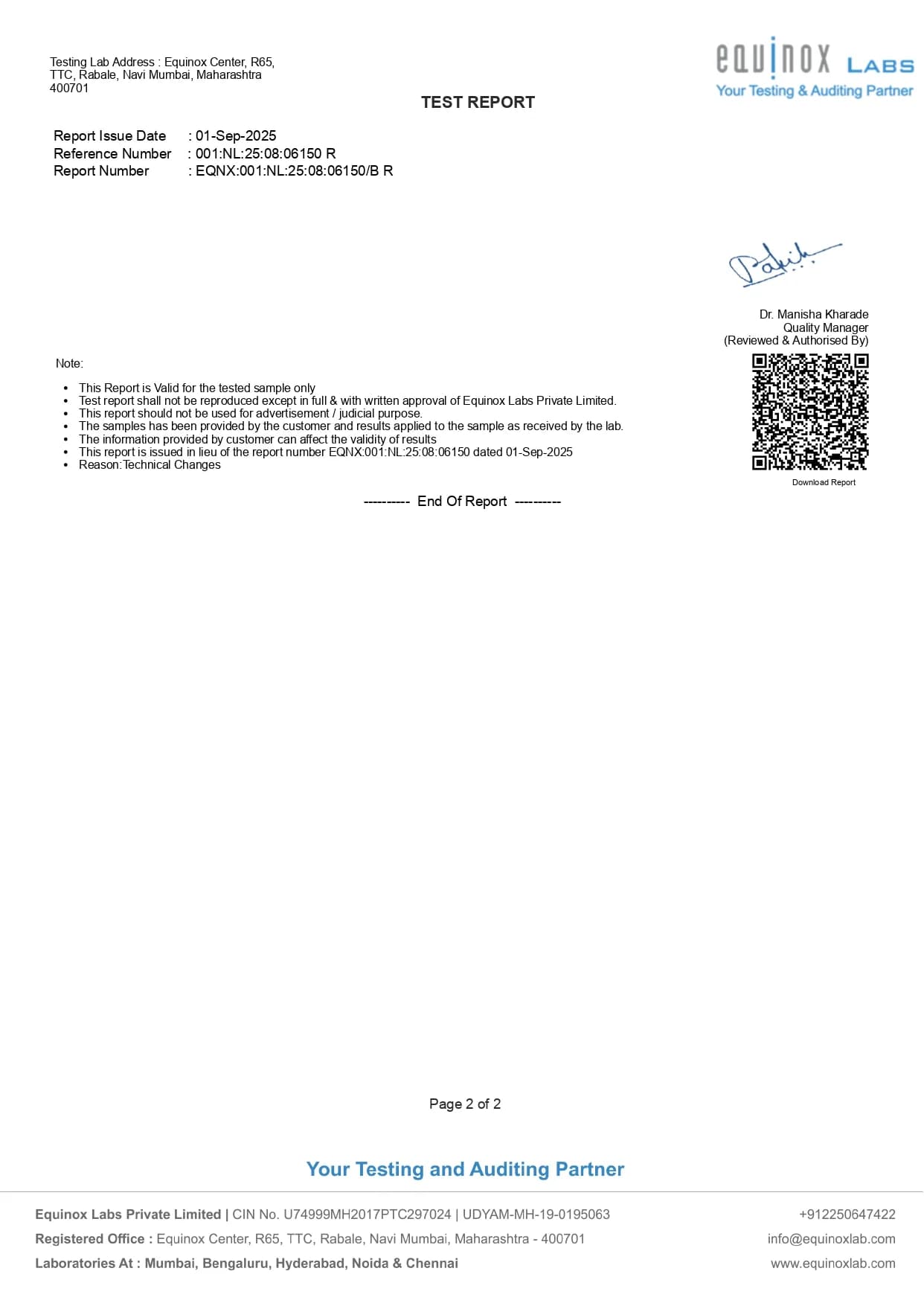 Nirant Churn Test Report - Test Report — Page 2