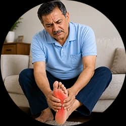 Common sign of high blood sugar: Burning Sensation in the Soles of the Feet
